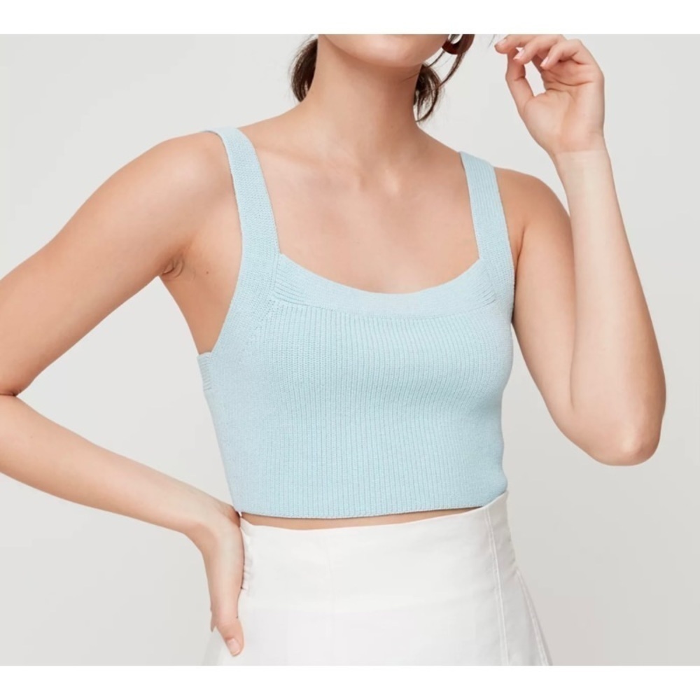 NEW ARITZIA WILFRED San Clemente Tank in Mint Blue